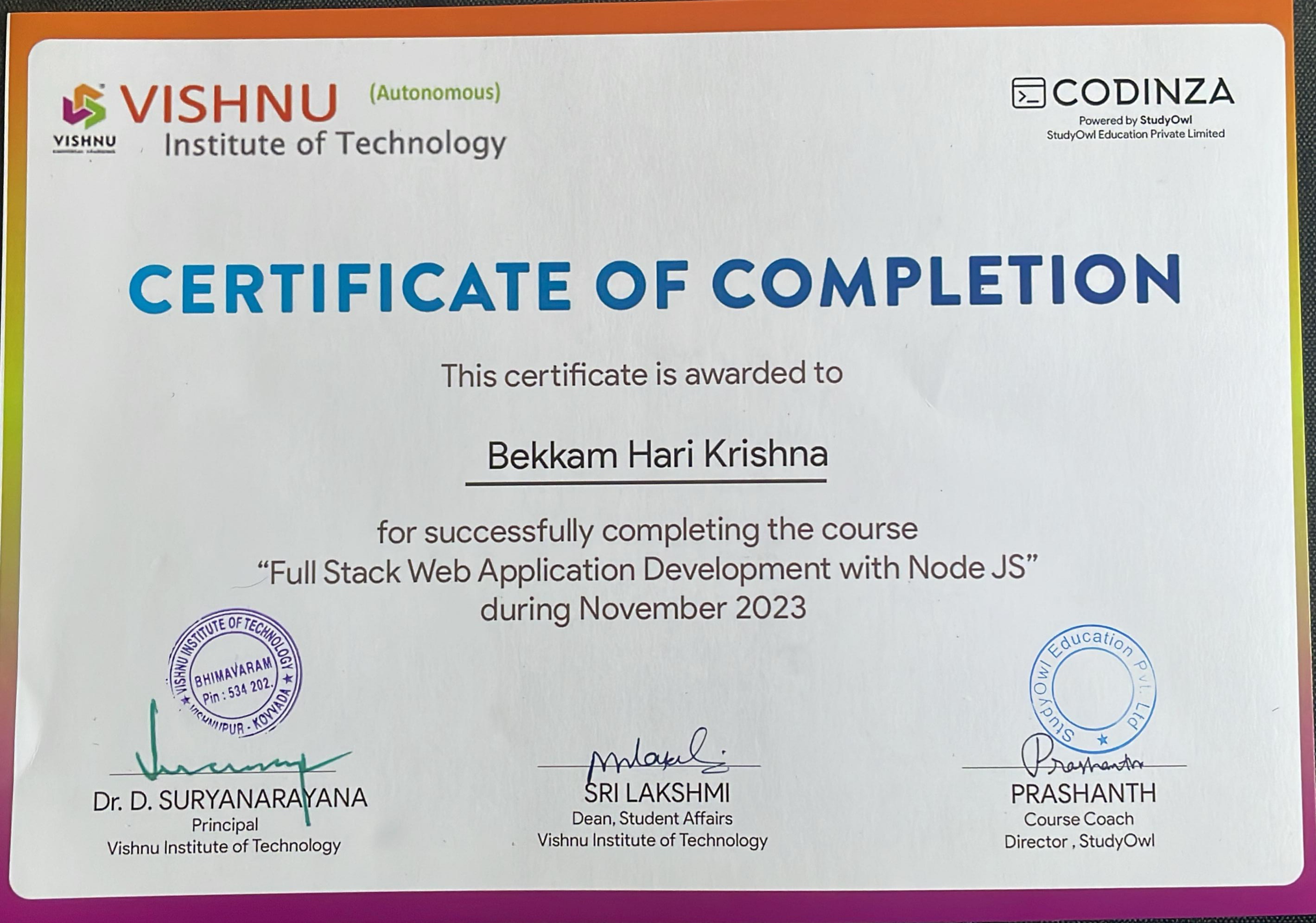 Fullstack Web Developmen using NodeJS